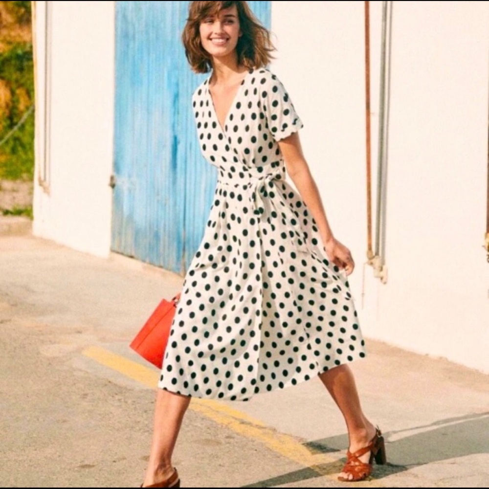 Sezane wrap cotton midi dress size S/36